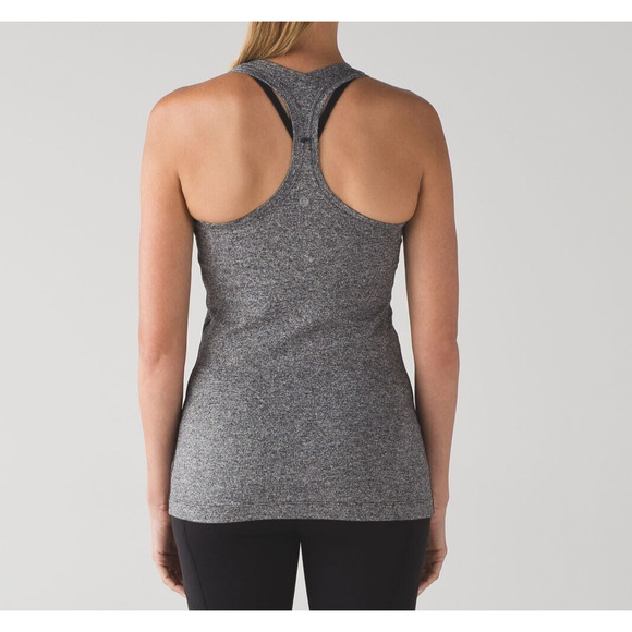Lululemon Cool Racer-Back ll Tank Top Sz 4 Heathered Gray Athletic - Picture 6 of 8